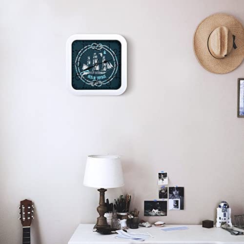 Pendule murale silencieuse bateau moderne de 26cm pour décorer la maison - 7