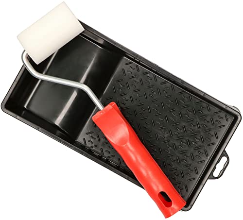 KOTARBAU® Set da pittura con rullo in schiuma da 70 mm con vaschetta di colore