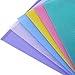 Bekith 24 Pack Clear Document Folder with snap Button, Premium Poly Envelope, US Letter / A4 Size, 6 Assorted Colors, Blue, Green, Orange, White, Purple, Pink