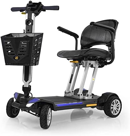 Golden Technologies Buzzaround Carry On Fold-Flat Travel Lithium Battery Mobility Scooter-Blue