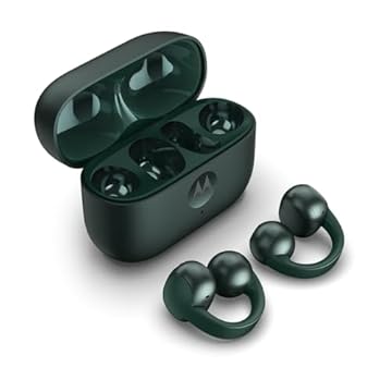 Fone de ouvido Sem Fio Motorola Moto Buds Loop by Bose - Bluetooth, uso confortável com clipe, open-ear, OWS - Verde