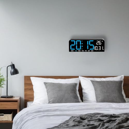 Affichage de la température mois semaine sur grand écran LED pour horloge murale