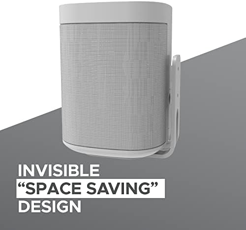ONE, ONE SL & Play:1 Wall Mount Bracket, Twin Pack [2pcs], White, Compatible with Sonos ONE & PLAY1 Speaker