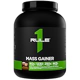 Rule 1 Mass Gainer - High-Calorie Weight Gain Formula with 1,220+ Calories, 250g+ Complex Carb Blend, 40g All-Whey Protein Per Serving (8 Servings, Chocolate Peanut Butter)