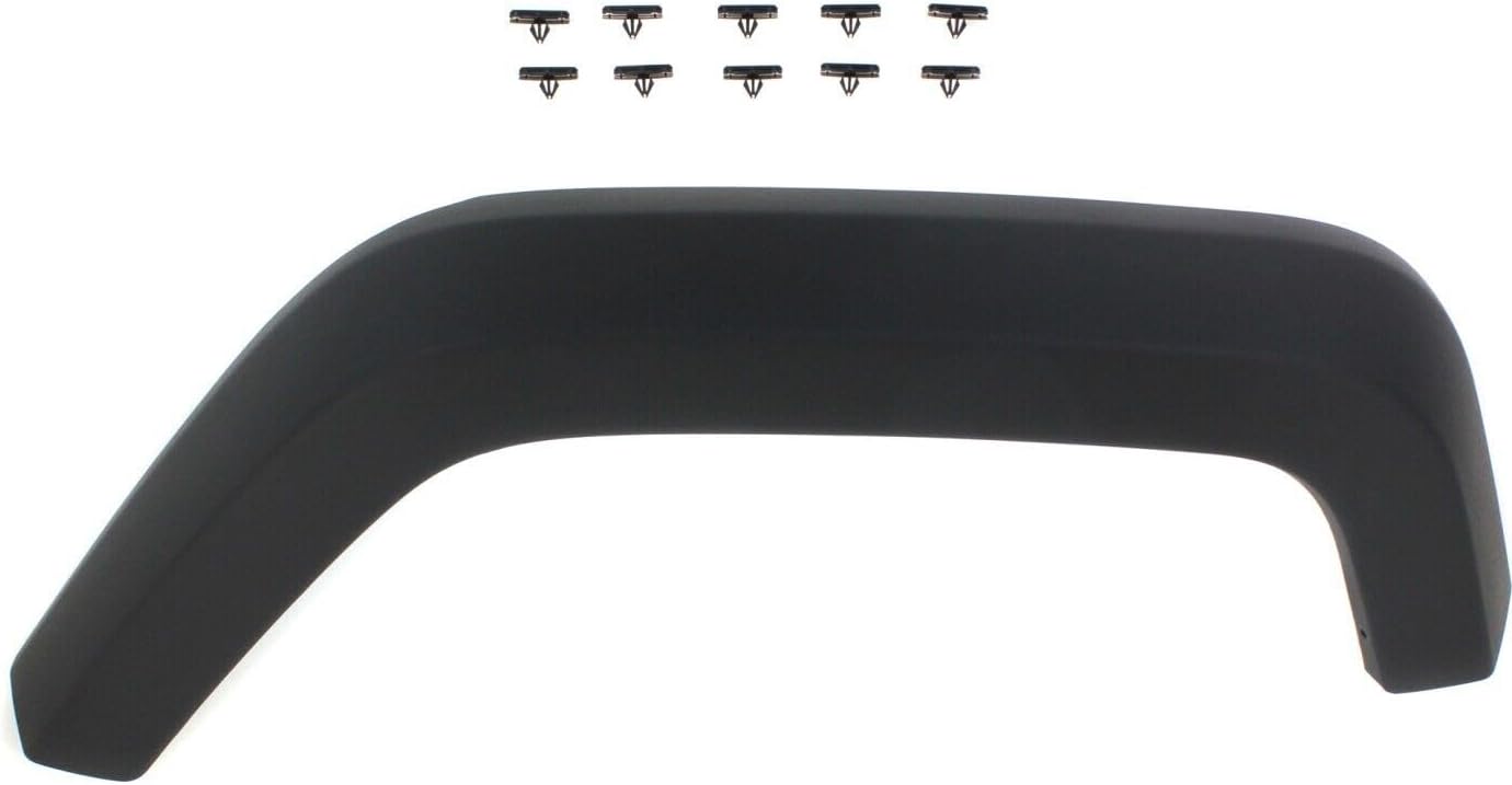Fender Flare For Jeep Wrangler Jk 2018 Wrangler 2007 To 2017 Rear Driver Side, For Korean Built Sedan Models, Black Texture, Made Of PP Plastic CH1768107 5KF17RXFAE
