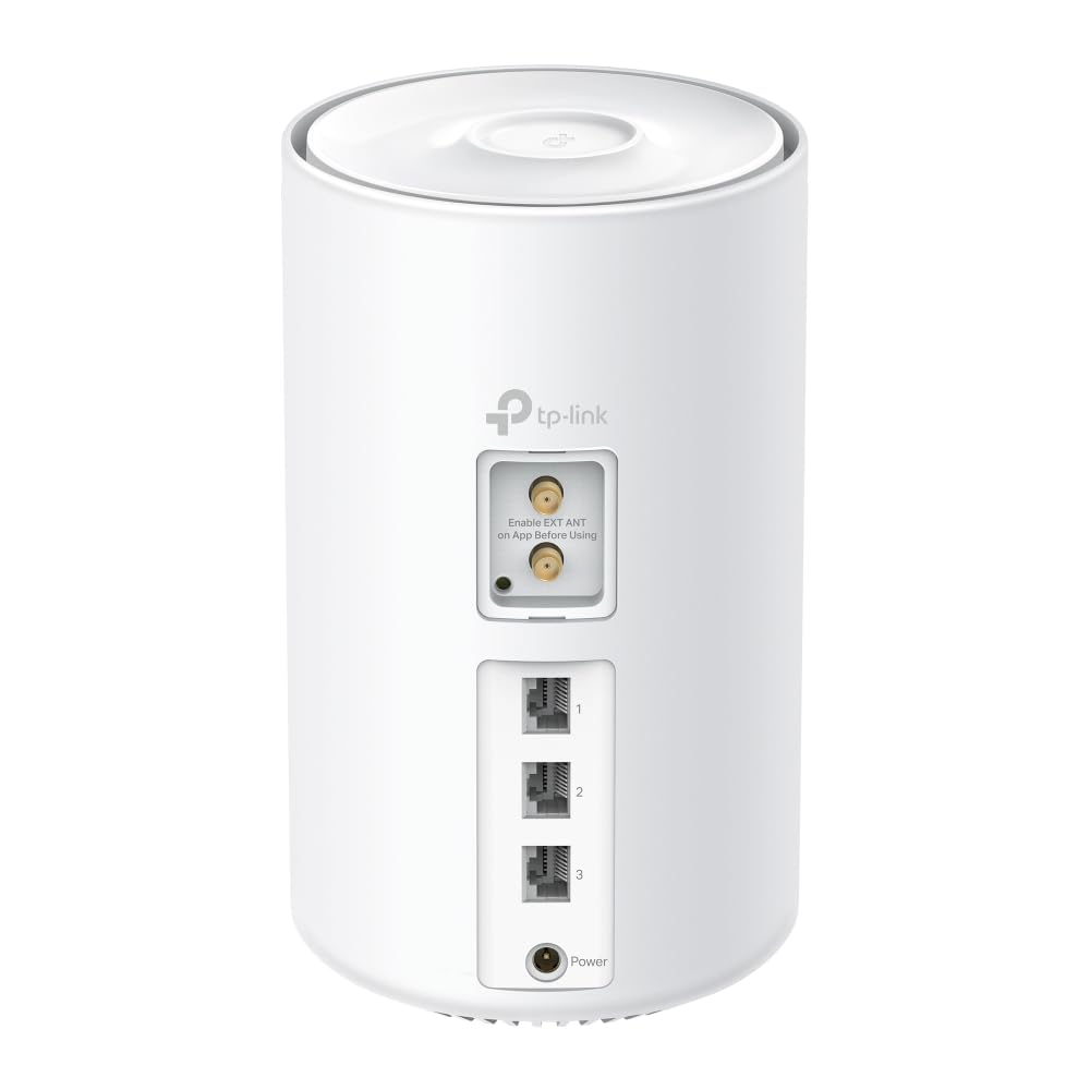 TP-Link Deco X1500-5G LTE Routeur Wi-Fi 6 AX1500, 5G jusqu'à 4,67 Gbit/s en téléchargement et téléchargement de 1,25 Gbit/s, 3 ports Gigabit, compatible Deco Mesh, géré uniquement par application, pas