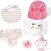 eDollable Realistic Baby Doll Accessories Set Toys for 12 inch Dolls Includes Bib,Pacifier,Diaper and Feeding Bottle Perfect for Kids, Toddlers, and Girls