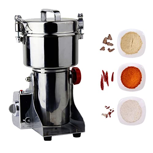 Molinillo eléctrico de granos de 250 g, pulverizador de especias de acero inoxidable, máquina de polvo oscilante para nueces, hierbas, café, medicinas, hierbas medicinales, granos y condimentos.