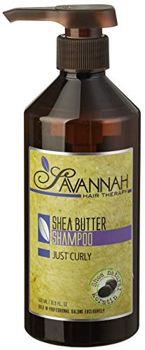 Savannah Hair Therapy Bundle - Just Curly Shampoo (16.9 Oz) + Conditioner (16.9 Oz) Shea Butter, Cotton And Silk Protein And Vitamin B6 - For Dry, Curly And Damaged Hair #TOP1