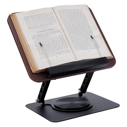 Supports de livres ajustables avec base rotative à 360° pour un angle parfait