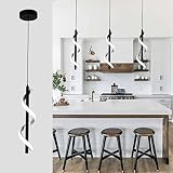 CANEOE Creative Led Pendant Light, 5500K Spiral Modern Modern Led Kitchen Island Light Fixture, 47In