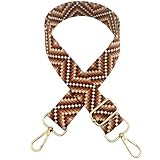 Correa para Bolsos Bandolera Multicolor, 3.8cm Anchura Correa de Hombro Ajustable con Mosquetón Dorado para Reemplazable Correa Bolso Crossbody de Mujer, Marrón Oscuro, 510
