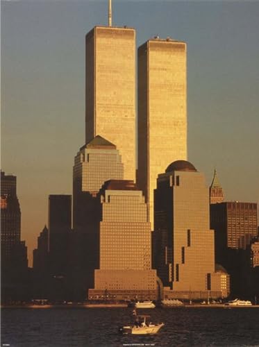 buyartforless Twins by James Marshall 36x24 Art Print Poster Photograph World Trade Center Lower Manhattan