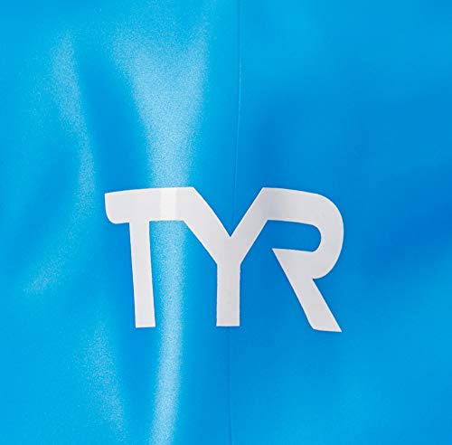 Tyr Long Hair Wrinkle-Free Silicone Swim Cap, Blue #TOP5