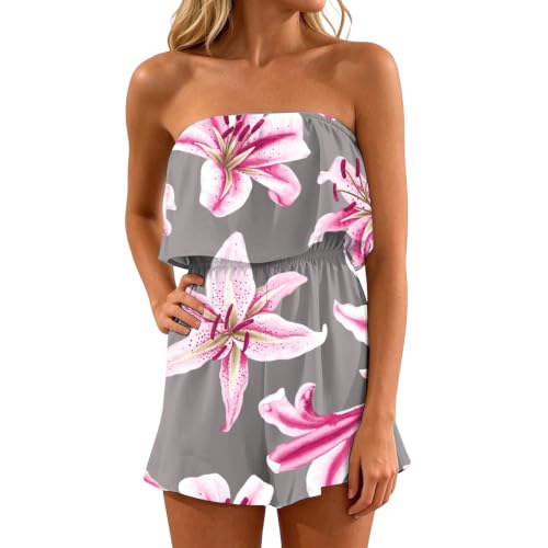 Mono estampado bohemio ideal para tus vacaciones de verano con diseño de pantalón ancho y tirantes
