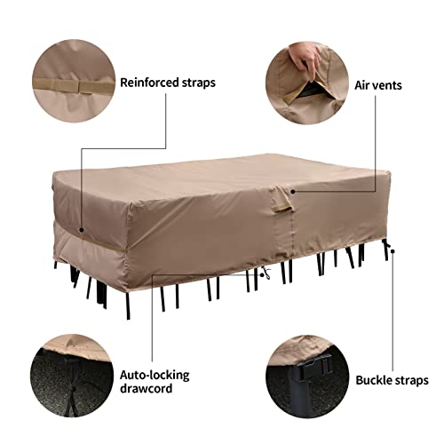 Garvin Patio Furniture Set Cover,74 Inch Outdoor Table Covers Waterproof Heavy Duty, Rectangle Outdoor Sectional Cover For Couch ,Sofa ,Large Loveseat 74W X 47D X 29H Inches #TOP4