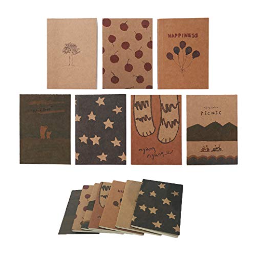 Shulaner Blank Notebook Paginas en blanco Cuaderno Extra Small Cute diarios bloc notas pequeño pequeño Pack de 14 Cover