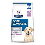 Hill's Prescription Diet Derm Complete Puppy Environmental/Food Sensitivities Rice & Egg Recipe Dry Dog Food, Veterinary Diet, 14.3 lb. Bag