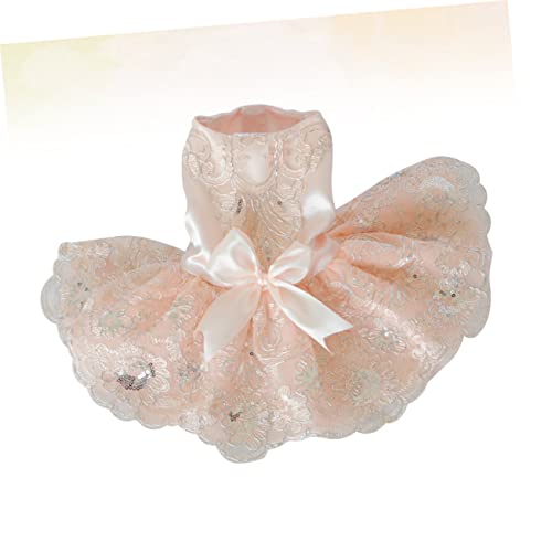 Toddmomy 3 Pecas vestido de renda de cachorro de festa roupas de cachorro pano de vestido de cachorr