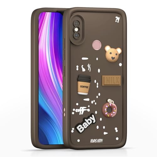 Image of Pikkme Back Cover for Redmi Note 5 Pro | Cute Fun Cartoon 3D Bear Silicone Full Body Protection Bumper Cover (Brown)