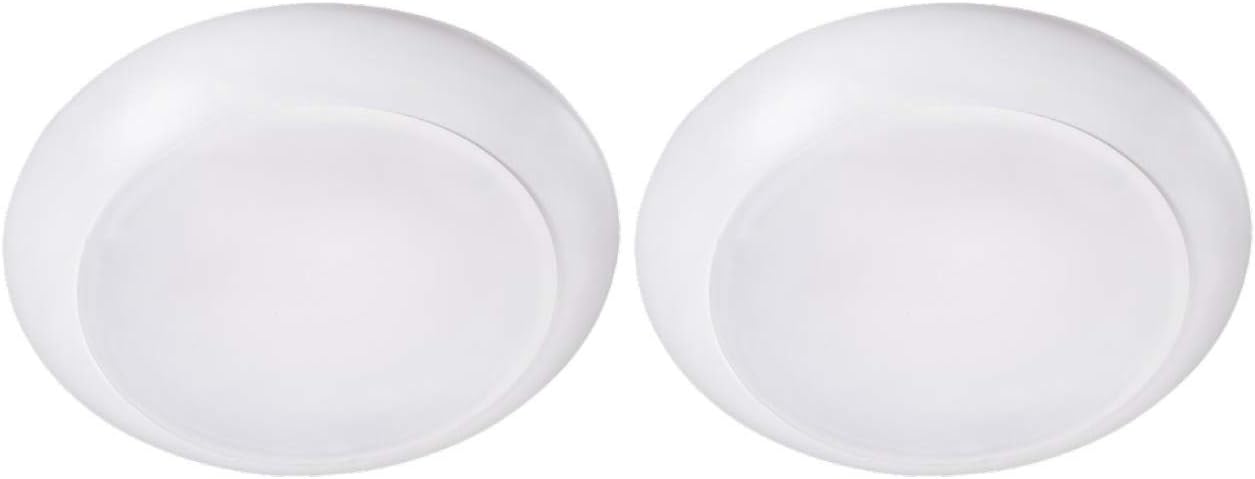 (Pack of 2) Topaz Lighting 70686, 6 h LED Surface Mount Disk Light, 1090 Lumens, SDL615940D-28, 15 Watt, High 90 CRI, Dimmable, White, 4000K Mounts to Mo andard 4 h J-Boxes, 2-Pack,white