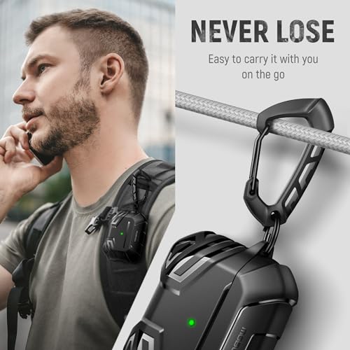 MOBOSI for AirPods Pro 2 Case Cover with Cleaner Kit & Keychain, Compatible with MagSafe, Compatible with Airpod Pro Case 2nd/1st Gen Shockproof Protective Hard Shell for Men(2023/2022/2019), Black - Image 6