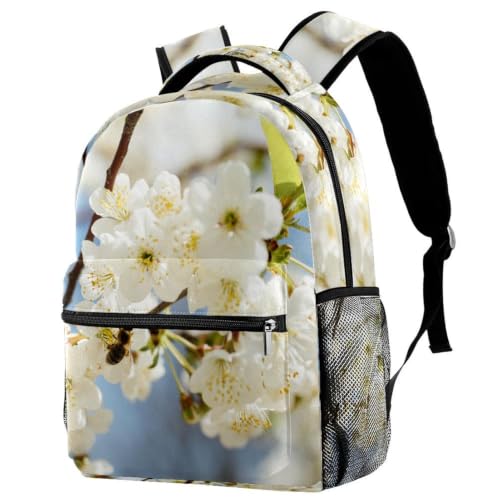 Mochila para niños y adultos con estampado de flores que alivia los hombros