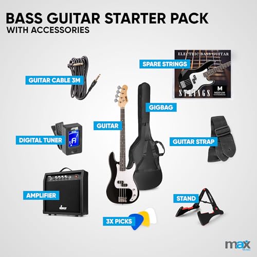 Max GigKit Full-Size Beginner Bass Guitar Starter Pack - Image 3