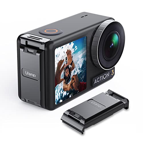 Battery Door Cover for DJI Action 3 - ULANZI OA-16Metal Battery Door Vlog Accessories Fits for DJI Action 3 Magnetic System