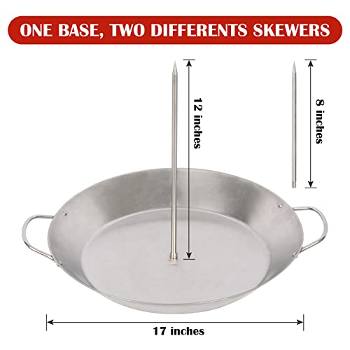 Mydracas Vertical Stainless Steel Skewer Brazilian Barbecue Skewer Stand Removable Grilling Meat Spit for Roasting Meat Steak Whole Chicken Sausage by Mydracas - Image 2