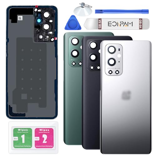 Vitre arrière OnePlus 9 Pro argent avec lentille de caméra et outils réparation