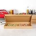 Restaurantware Eco Pie 24 x 8 x 2 Inch Flatbread Takeaway Boxes 50 Disposable Corrugated Pizza Boxes - Sturdy Kraft And Green Paper Pizza Boxes For Pizzas Or Flatbreads Ideal for Restaurants