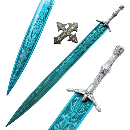 51" (130cm) Ludwig Sword Full Metal Lengthen,Moonlight Cursed Holy Sword with Pegboard,Role Playing Cosplay Prop & Home Decor Display