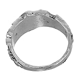 CONGARTENO Anillo Retro de Aleación para Hombre, Tamaño 9, Diseño Vintage Setas, Estrellas y Hojas, Joyería Versátil para Decoración de Dedos en Fiestas y Uso Diario