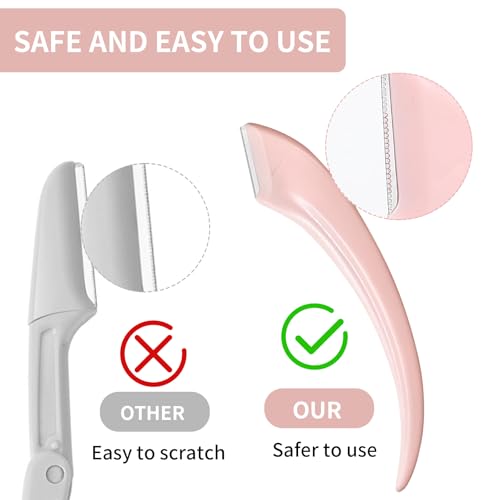 2PCS Eyebrow Trimmer Set Stainless Steel Eyebrow Razor Eyebrow Scissors with Comb, Beauty Tool for Beginners Suitable, Hair Removal Beauty Accessories for Men Women - Thumbnail 5