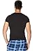 INTIMO Mens Short Sleeve Crew Neck Top, Black, Medium