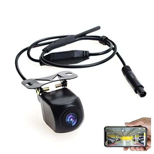 GOFORJUMP WiFi Telecamera retromarcia Telecamera retrovisiva 12V Mini Corpo Tachigrafo Impermeabile per iPhone e Android