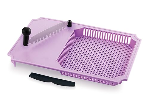 Image of Anjali Fantast Cut & Wash Deluxe Purple Black Polypropylene Plastic ABS & Nylon with Tempered Magnetic Stainless Steel Blade Used for Cutting Chopping & Slicing - HZCW01(P)