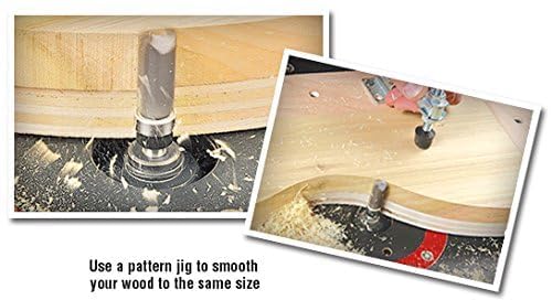Image of Amana Tool Carbide Tipped Miniature Flush Trim Plunge Template Router Bit, 47220, 3 /16 Dia x 1 /2 x 1 /8 Inch Shank with Mini 3 /16 D Upper Ball Bearing