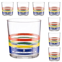 United Colors of Benetton PK6732 Set vetreria 8 Pezzi di Bicchieri di