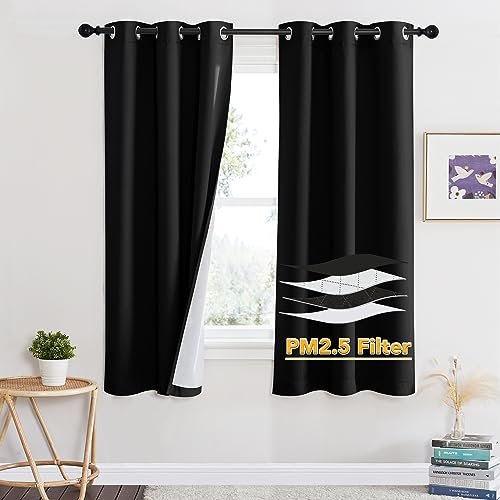 RYB HOME Soundproof Curtains for Bedroom with PM2.5 Particle Filter