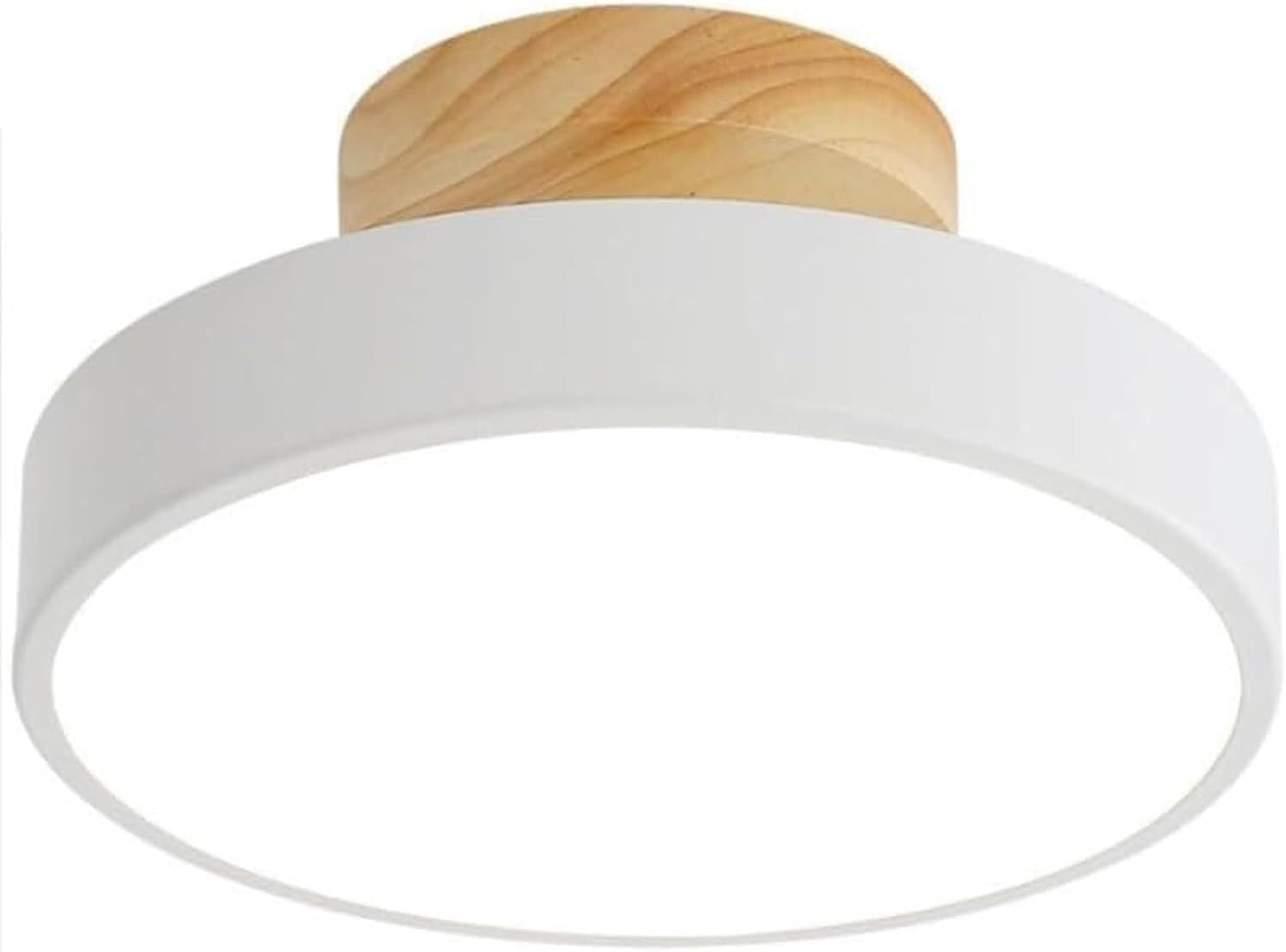 Decoration Log Round LED Semi-Flush Mount Ceiling Light Acrylic Dimmable Close to Ceiling Light Fixtures Circular Round Modern Bathroom Ceiling Lamp,Chandelier Ceiling Light Fixture