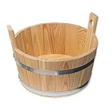 ca. 17 l Eliga Fußwanne / Fußbadekübel 17L aus Lärchenholz