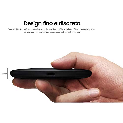 Carregador Rápido Sem Fio Slim Samsung, Preto