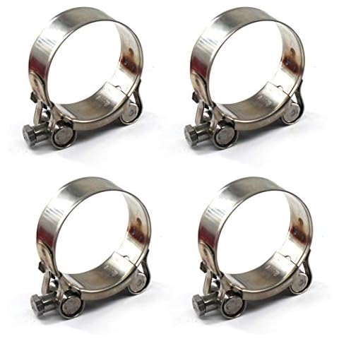 304 Stainless Steel T-Bolt Clamp 56-59mm Hose Clamp Tool 4PCS Cover