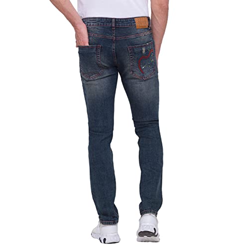 Image of Being Human Blue Slim Straight Fit Men's Denims Clothing