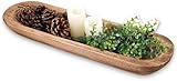 Wood Dough Bowl - Hand-carved Table Display Wooden Bowls Decorative - Wooden Bread Bowl Rustic - Large Decorative Bowl for Table Centerpiece, Natural Wood, Home Decor Bowl, Dining Living Room