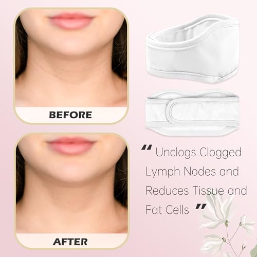 Image of Reusable Castor Oil Pack Wrap for Liver Detox, Castor Oil Wrap for Stomach Less Mess, Elastic Strap Organic Cotton Machine Washable Anti Oil Leak 2pcs, White