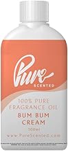 Pure Scented 100ml Fragrance Oil - 550+ Scents, Vegan & Cruelty-Free, for Candles, Soaps, Slime, Diffusers, Cosmetics, Wax Melts & DIY Crafts (1 x 100ml, Brazilian Bum Bum Cream)