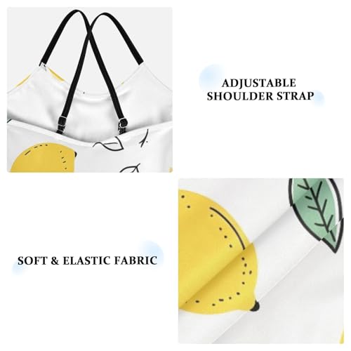 Lemons and Lemon Slices Girls One Piece Swimsuits Quick Dry Beach Swimwear Bathing Suit4